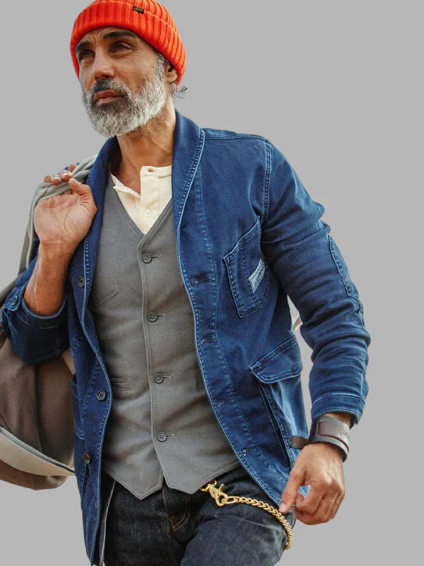 &Sons Chore Jacket Blue