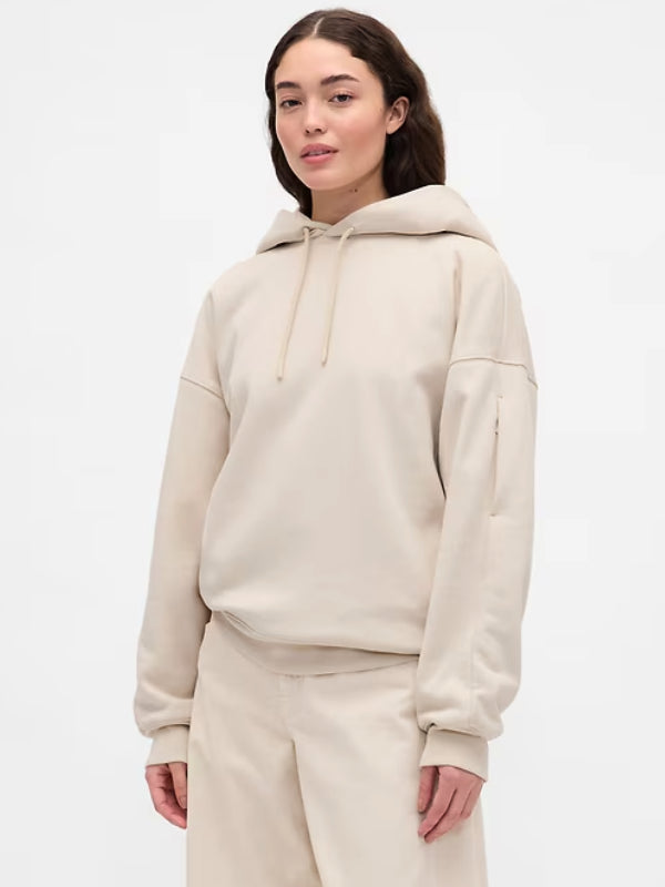 beige gap beis hoodie