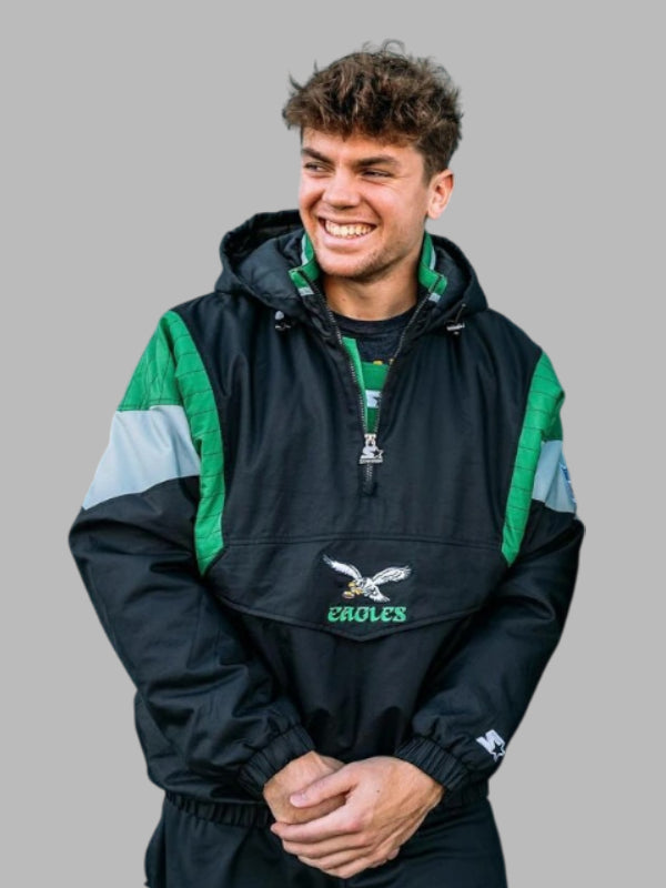 black eagles starter jacket pullover