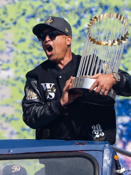 black nike dodgers world series jacket