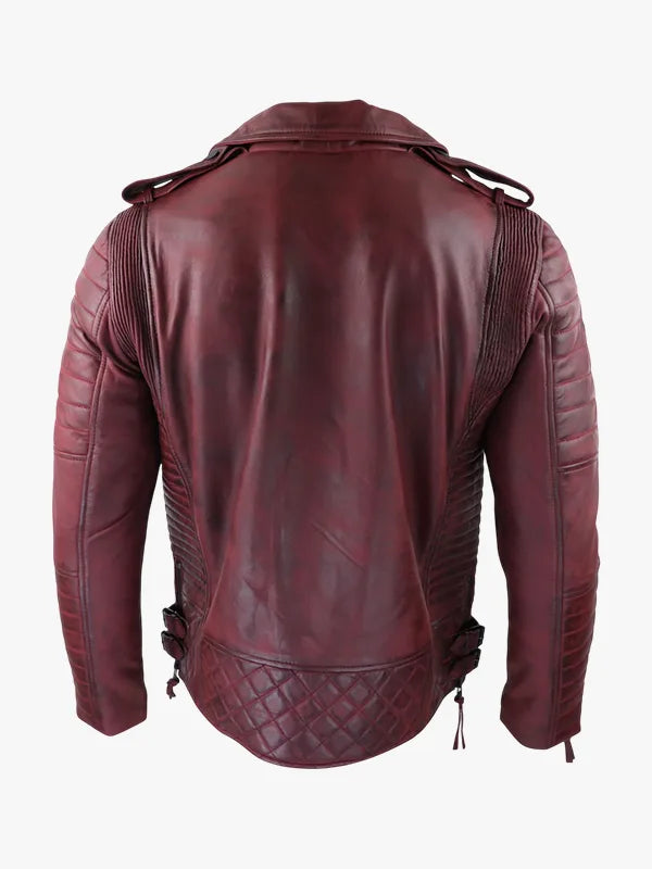 cross zip leather jacket