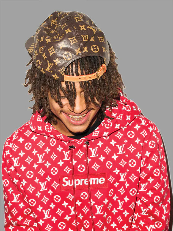 red supreme x louis vuitton hoodie