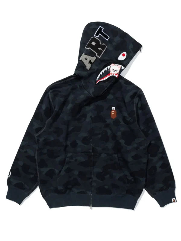 Bape x Stray Kids Shark Full Zip Hoodie