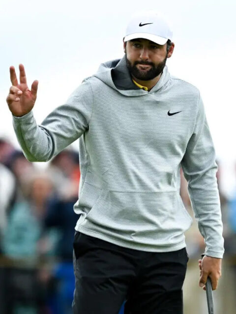 153rd Open Championship scotties scheffler nike golf hoodie grey