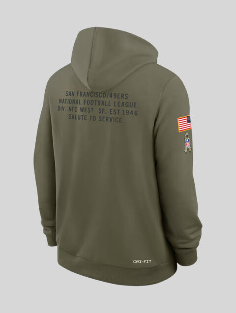 2025 Salute to Service San Francisco 49ers Hoodie Olive Green