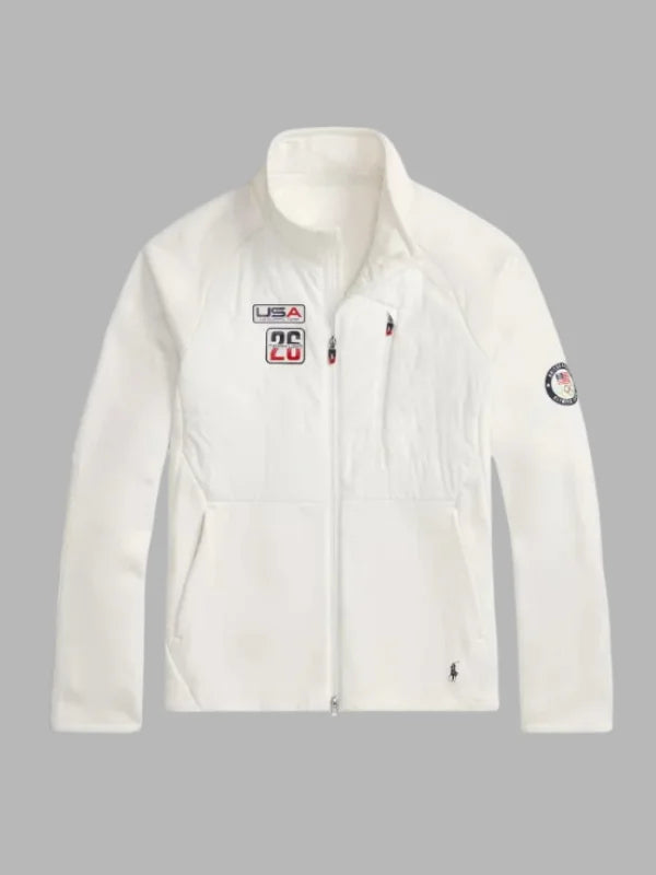 2026 Winter Olympics Team USA Polo Ralph Lauren Hybrid Jacket White