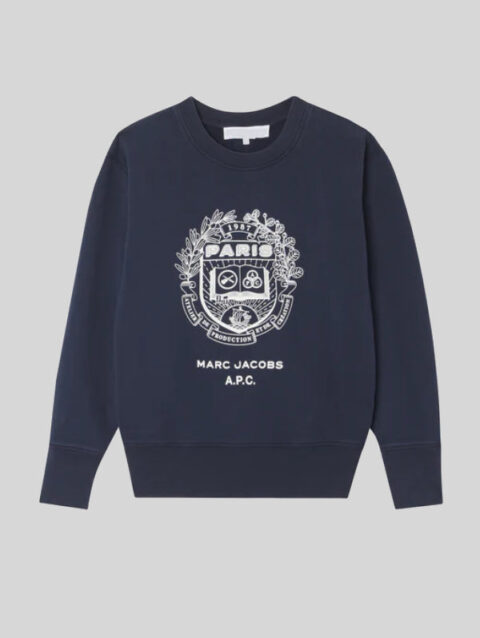 A.P.C.x Marc Jacobs. The Shrunken Paris Crewneck Sweatshirt
