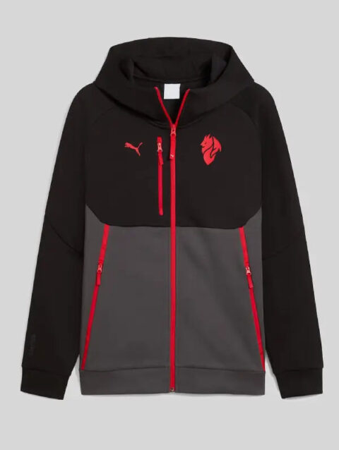 AC Milan PumaTECH Fleece Full-Zip Hoodie Black