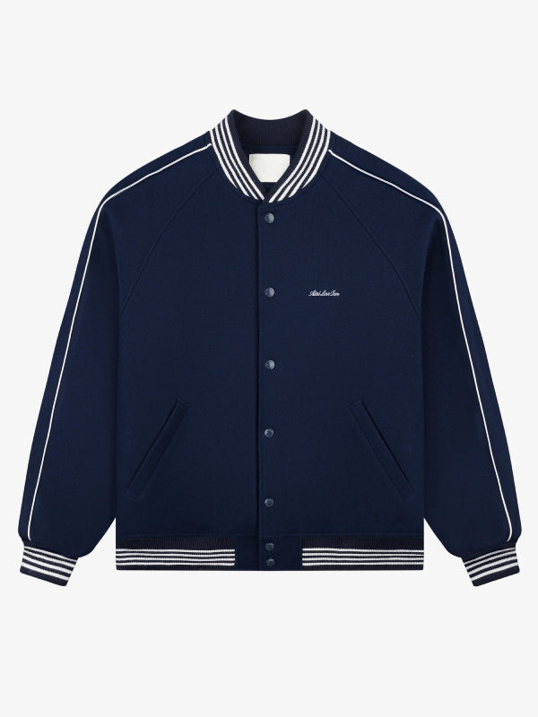 ALD Heritage Wool Varsity Jacket Blue