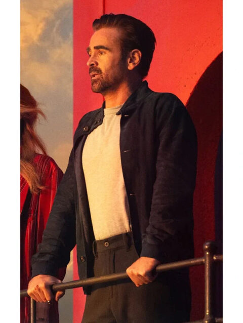 A Big Bold Bautiful Journey Colin Farrell Blue Suede Jacket