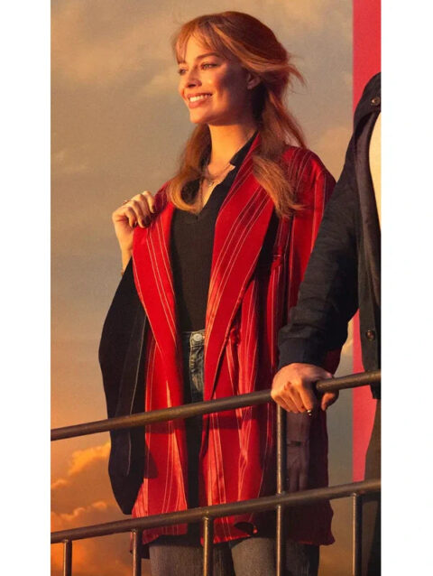 A Big Bold Beautiful Journey Margot Robbie Red Coat
