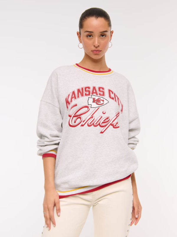 Abercrombie Kansas City Chiefs Vintage Sunday Crew