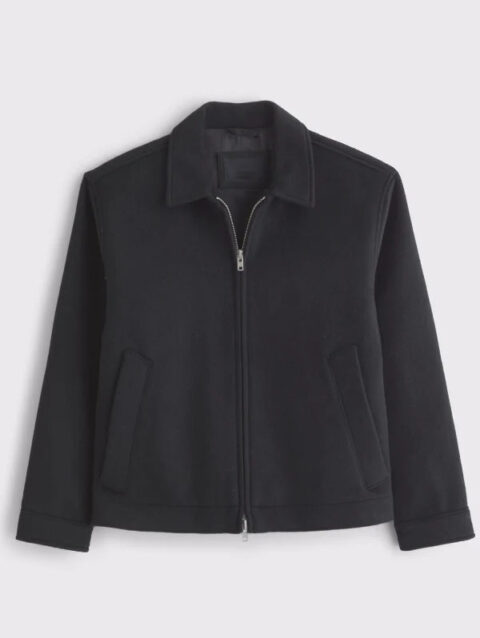 Abercrombie Wool Blend Zip Jacket Black