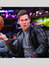 Adam Devine Gucci Leather Bomber Jacket