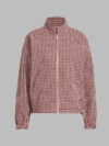 Adidas Gingham Jacket Burgundy