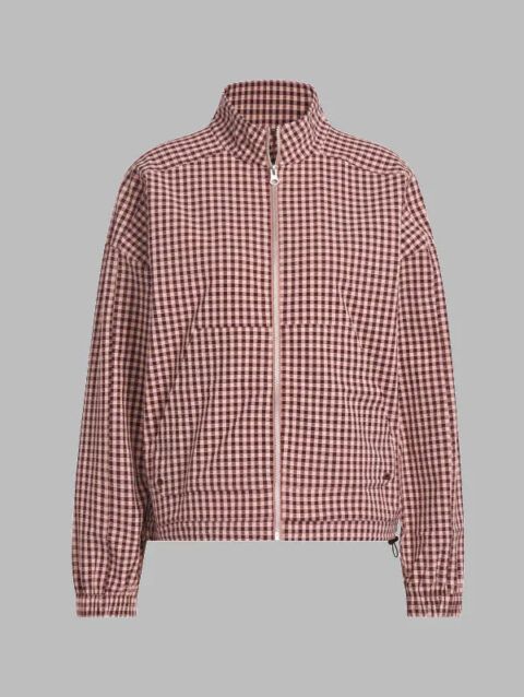 Adidas Gingham Jacket Burgundy