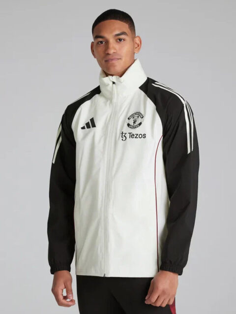 Adidas Manchester United Tiro 24 Rain Jacket White