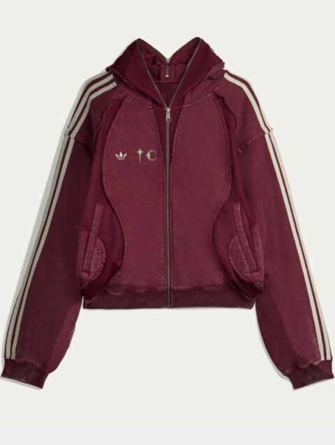 Adidas Thug Club Teamgeist Hooded Zip-Up Jacket Maroon