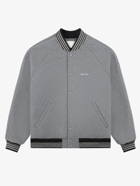 Aime Leon Dore Heritage Wool Varsity Jacket Grey