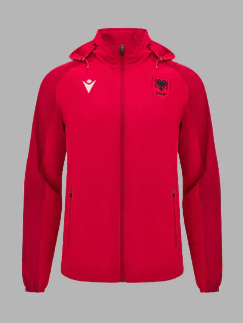 Albania National Team FSHF 2024-25 Training Rain Jacket Red