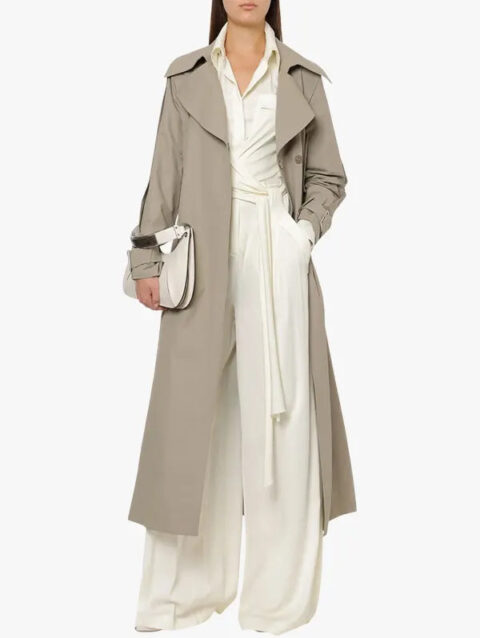 Alberta Ferretti belted Long trench coat