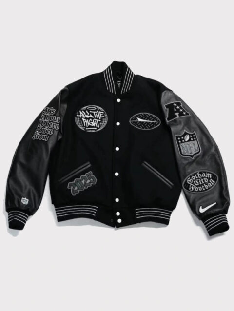 All The Right x New York Jets Rivalry Jacket Black