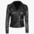 Amber Women Asymmetrical Black Leather Biker Jacket