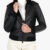 Antea Black Lamb Women’s Leather Bomber Jacket