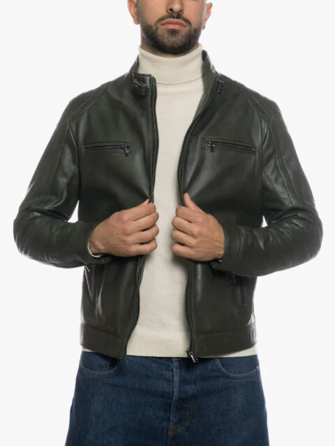 Avatar Men Biker olive Green Jacket