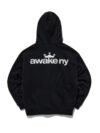 Awake NY Crown Logo Full Zip Hoodie Black