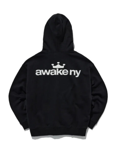 Awake NY Crown Logo Full Zip Hoodie Black