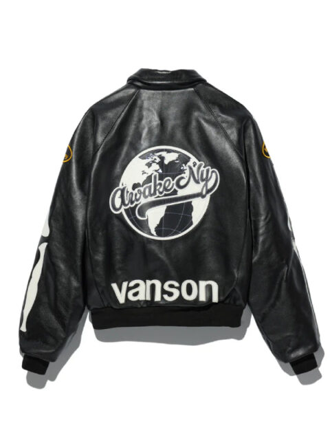 Awake NY Vanson Stadium Team Skeleton Jacket Black