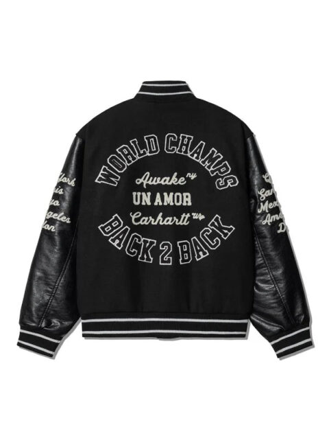 Awake NY x Carhartt WIP Teddy Varsity Jacket Black