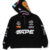 BAPE x F1LVMulti Logo Shark Relaxed Fit Half Zip Hoodie Black