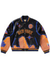 BBC X Jeff Hamilton Knicks Varsity Jacket Black