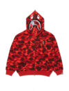 Bape x Stray Kids Shark Full Zip Hoodie Red