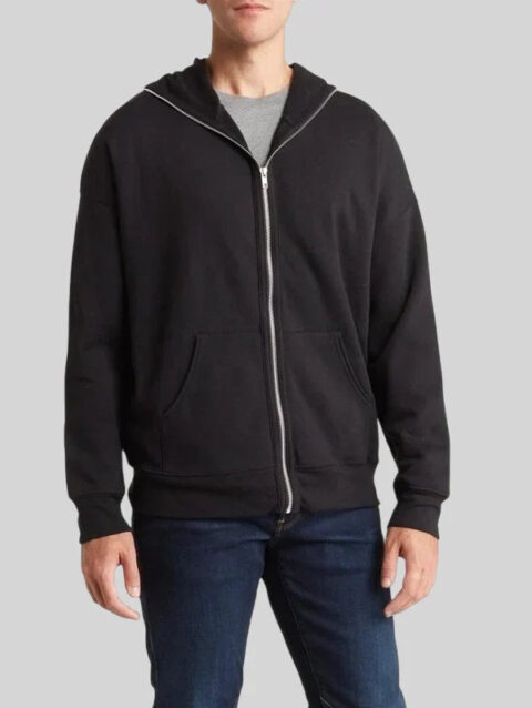 Bella Canvas Total Zip Black Hoodie