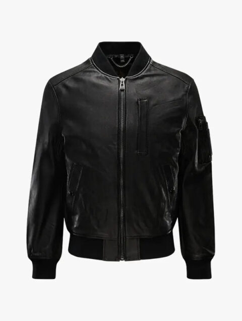 Belstaff Leather Blouson Marker Black Jacket