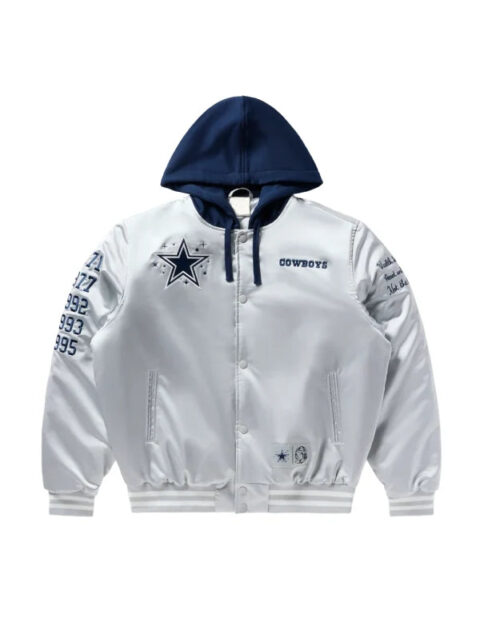 Billionaire Boys Club x Dallas Cowboys Satin Jacket Grey