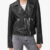 Black Balfern Leather Biker Jacket