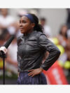 Black Leather Coco Gauff Jacket