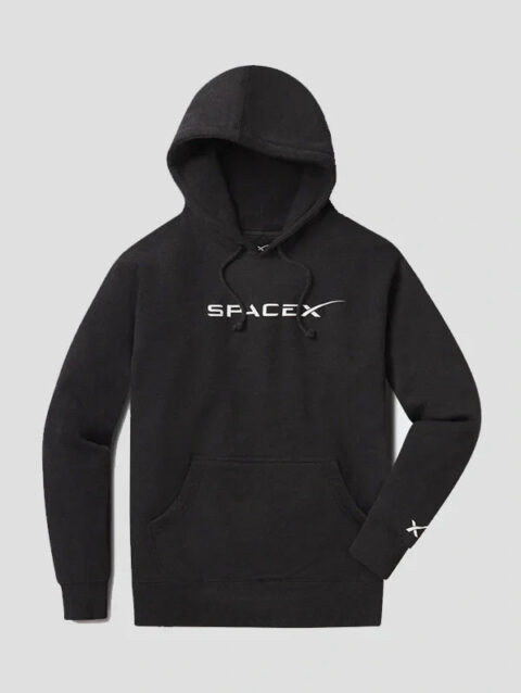 Black SpaceX Hoodie Elon Musk