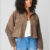 Blank NYC Hot Cocoa Fringe Suede Jacket
