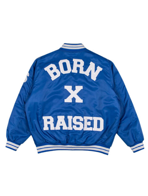 Born x Raised College Stadium Jacket Blue