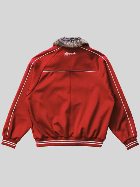 Brigade Fur Collar Red Track Jacket