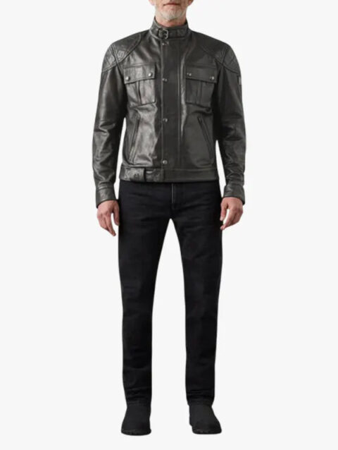 Brooklands Black Motorcycle Leather Jacket