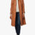Brown Leather Trench Coat With Belted