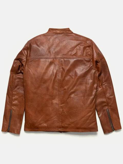 Brown Thompson Leather Moto Jacket