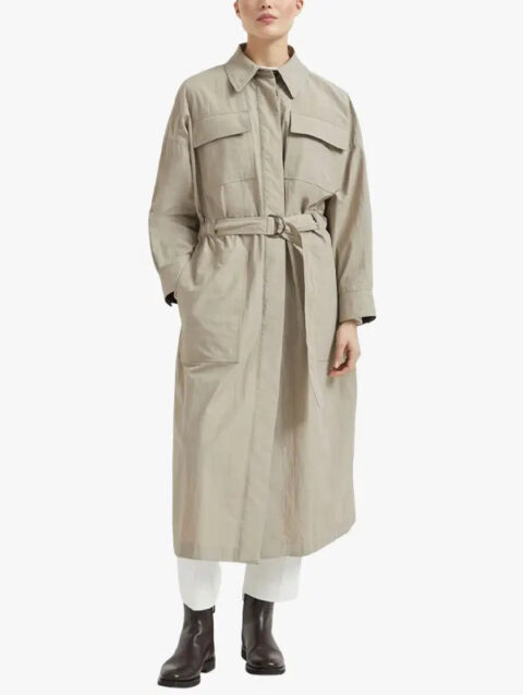 Brunello Cucinelli belted trench Beige coat