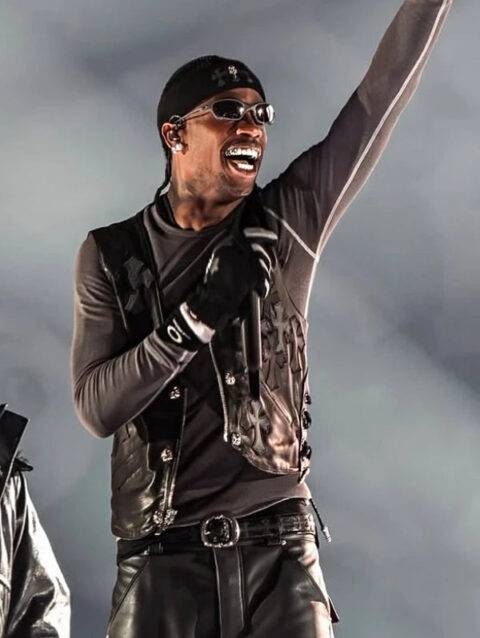 Buy_Travis_Scott_Chrome_Hearts_Leather_Vest_Black